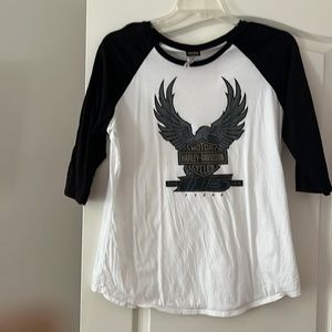 I Harley Davidson, long sleeve tee, women’s, XXL fitted.